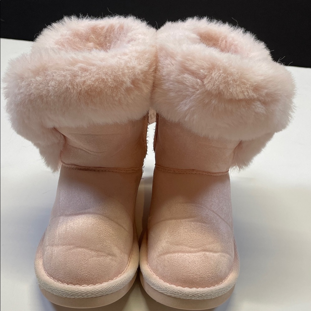 Juicy Couture Pink Faux Fur Mini Boots Hirls Size 13